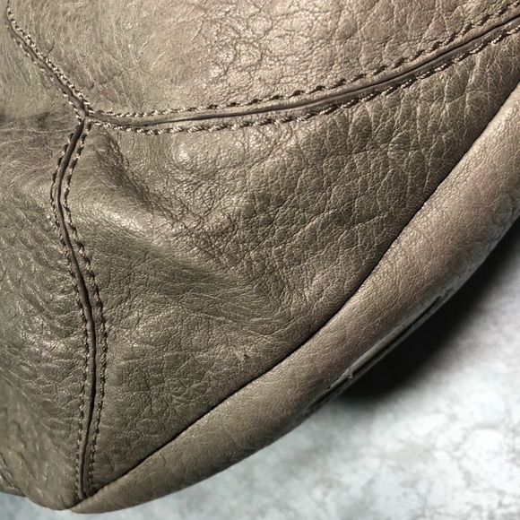 Cynthia Rowley Gray Pebble Leather Hobo Big Bag - Picture 6 of 8